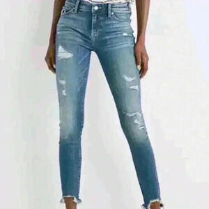 Lucky Brand Ava Mid Rise Skinny Jean Blue Via Alca